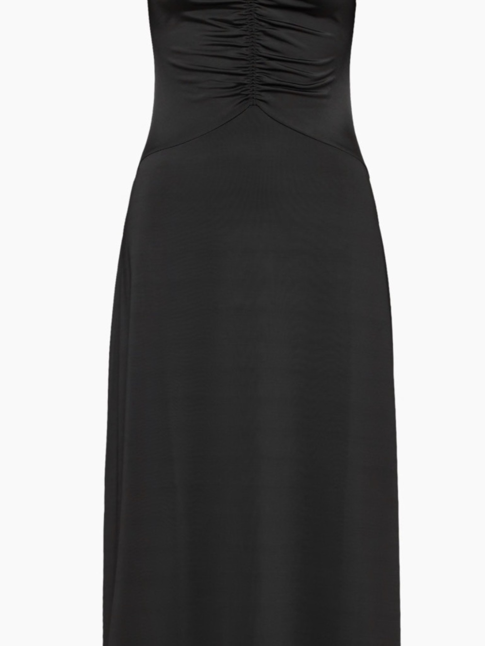 Aritzia Black Ruched Bodice Slip Dress